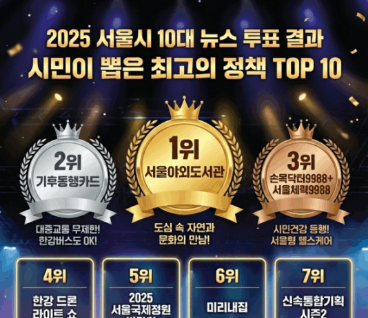 서울야외도서관, 시민이 뽑은 ‘2025년을 빛낸 최고의 서울시 정책’